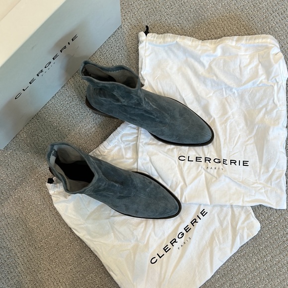 Robert Clergerie Velour Suede Stretch Boots - Picture 8 of 10